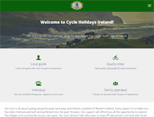 Tablet Screenshot of cycleholidaysireland.com